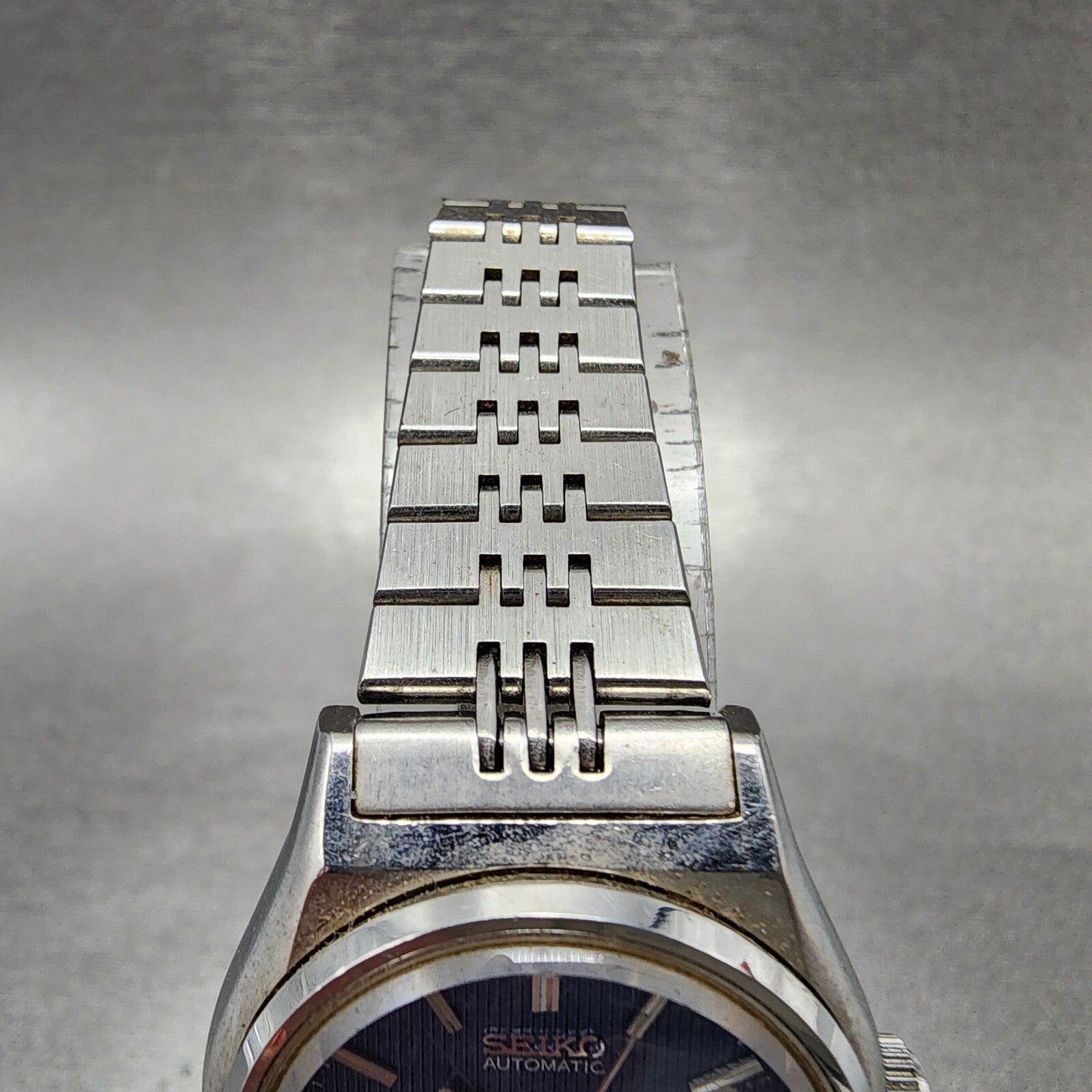 Seiko Automatic Watch Women 27mm Blue Dial Silver Tone Daydate 24060060 READ!!!4