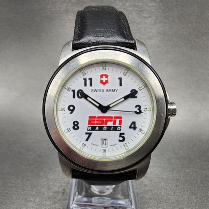 Victorinox Swiss Army Original SAI Watch Men 38mm White Dial Silver Tone Date