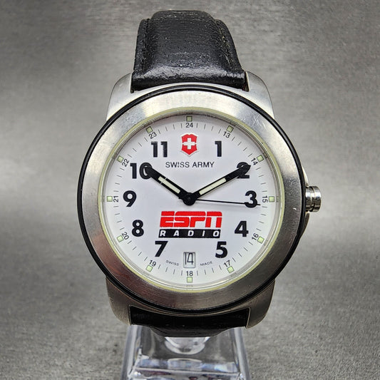 Victorinox Swiss Army Original SAI Watch Men 38mm White Dial Silver Tone Date
