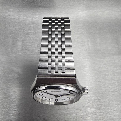 Seiko Spirit Watch Men 34mm White Dial Silver Daydate 7N43-7B70 New Battery JDM4