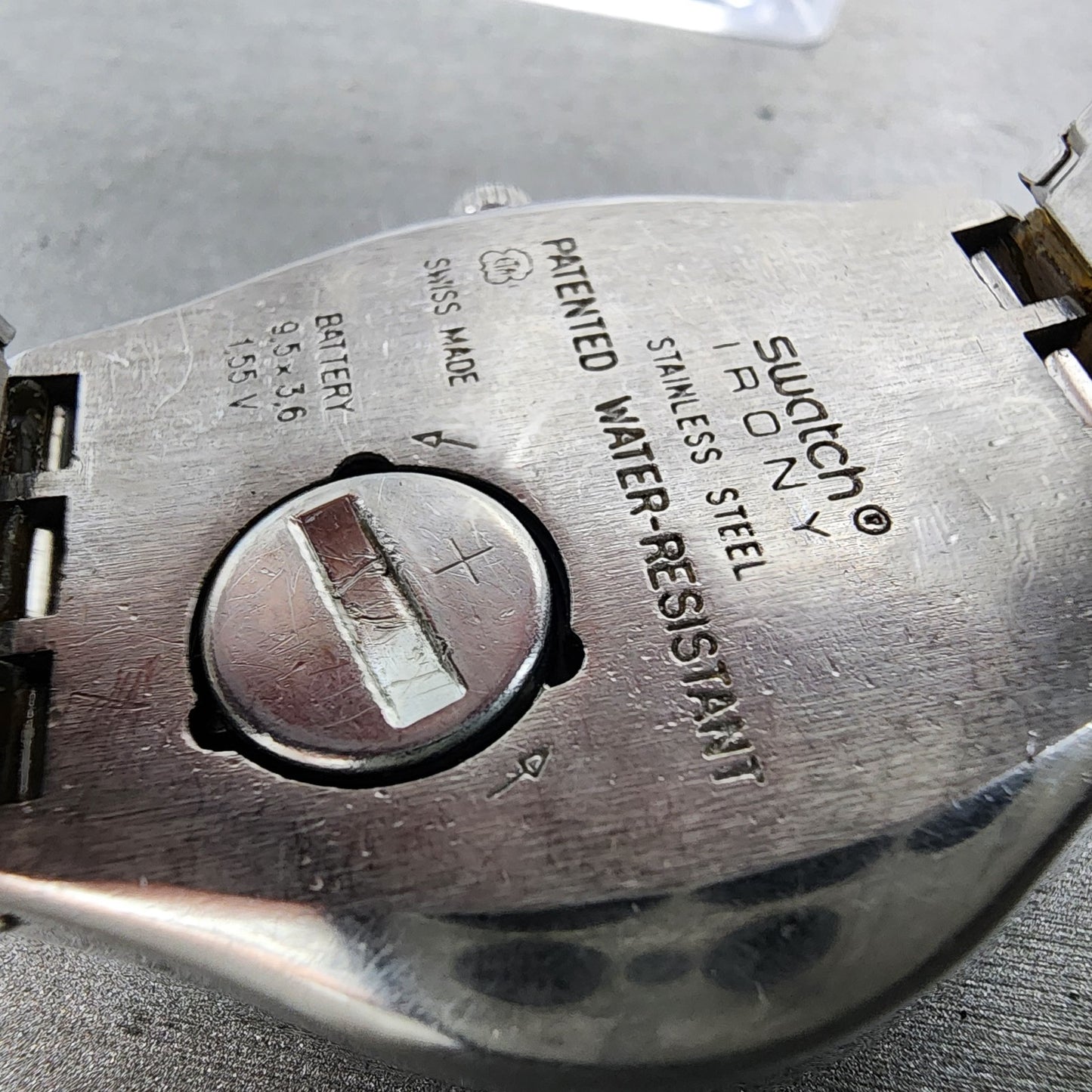 Swatch Irony Happy Joe Watch Men 37mm Gray Dial Steel Date Round New Battery NG19