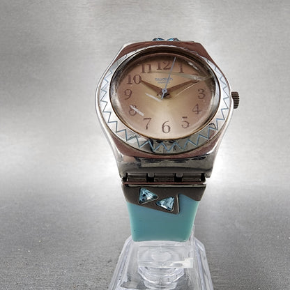 Swatch Irony Medium Ellazul Watch Women 33mm Silver Dial Silver Tone New Battery5