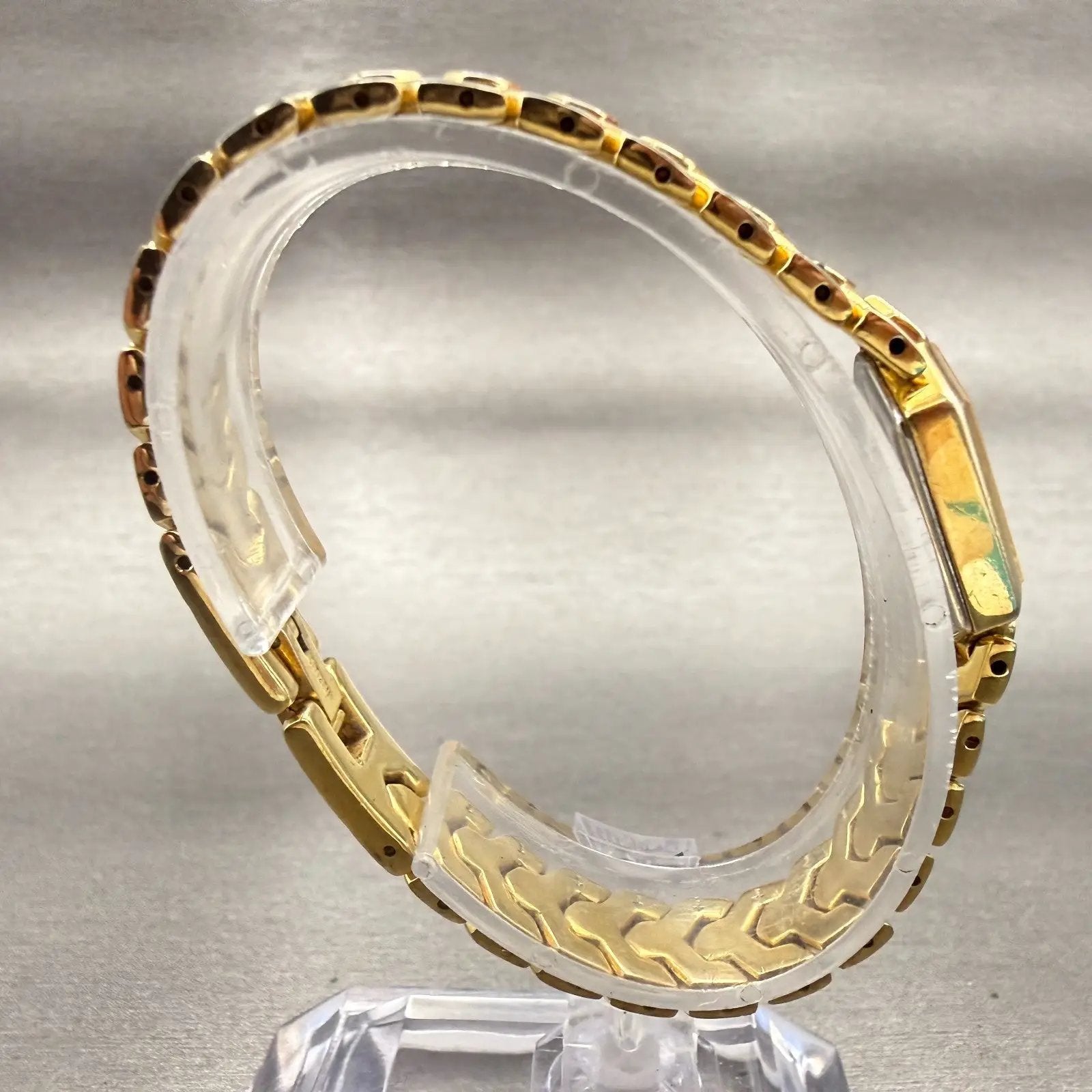 Citizen Watch Women 13mm Gold Dial Gold Tone Rectangle 5421-S41185 New Battery8