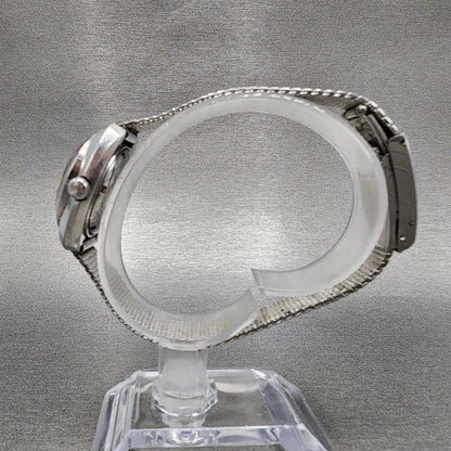 Seiko Automatic Watch Women 28mm Silver Dial Silver Tone Date 2205-0030 Runs