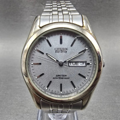 Citizen Eco-Drive Junction Watch Men 36mm Silver Dial Steel REDA!!! Daydate Runs0