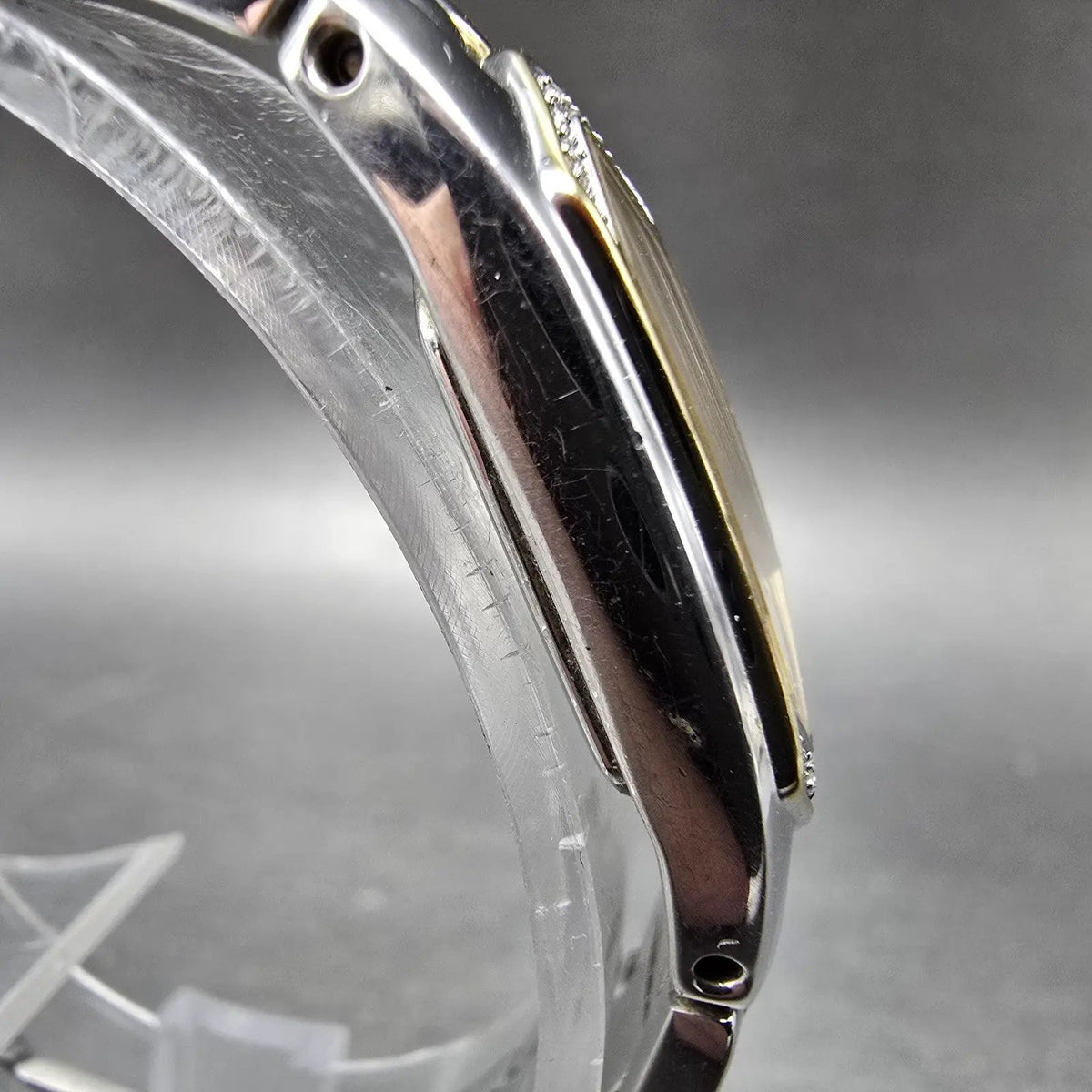 CitizenEco-Drive Watch Women 14mm MOP Dial Two Tone Hexagon G620-S05621 Runs JP3