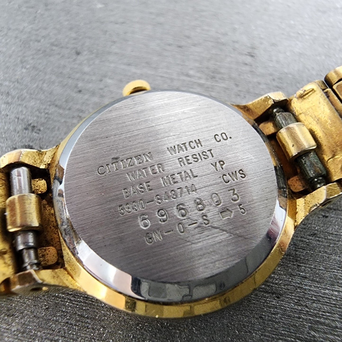 Citizen Watch Women 23mm Champange Dial Gold Tone Round 5930S43714 New Battery9