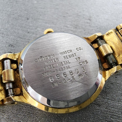 Citizen Watch Women 23mm Champange Dial Gold Tone Round 5930S43714 New Battery9
