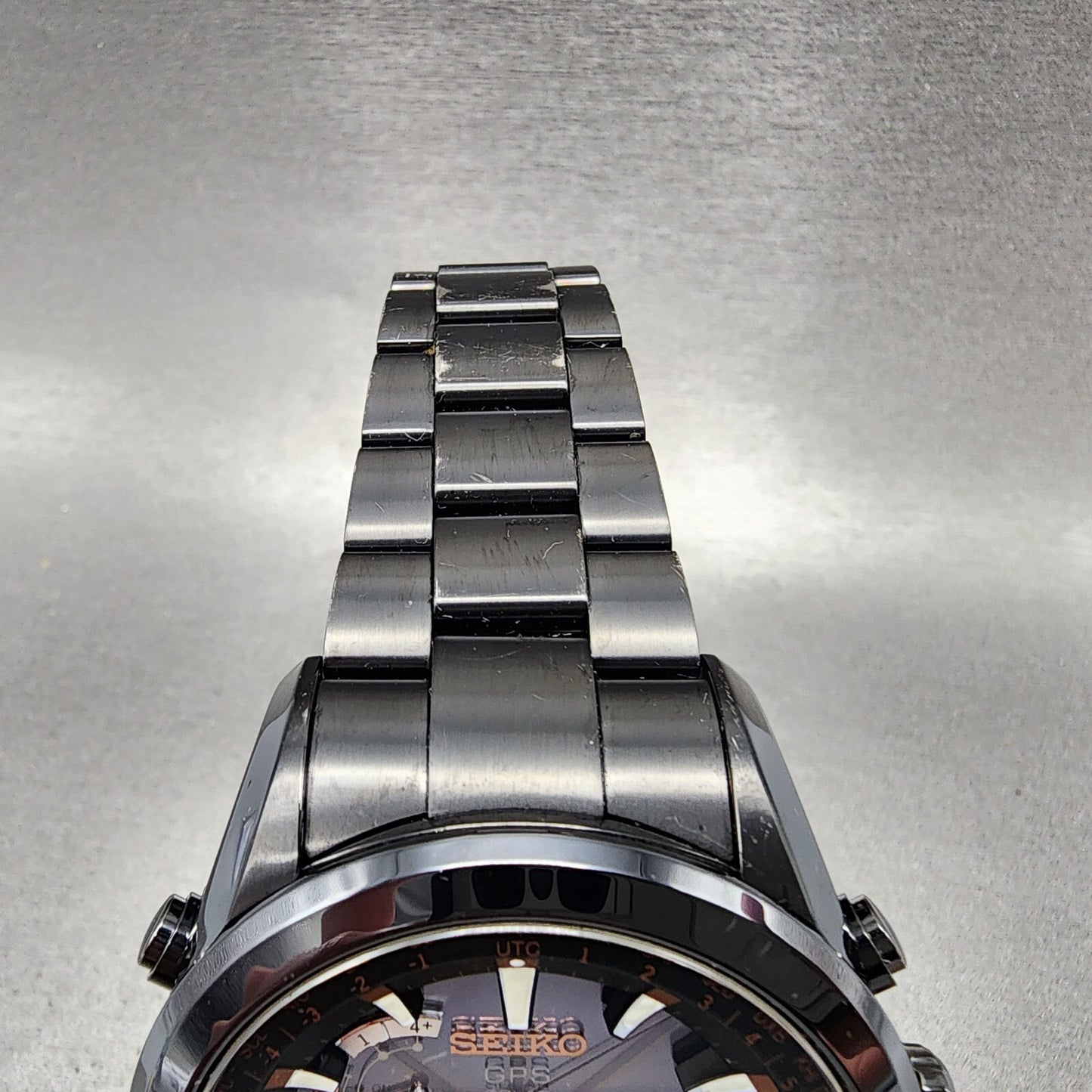 Seiko Astron GPS Watch Men 47mm Black Dial Black Case Date GPS Round 7X520AC04