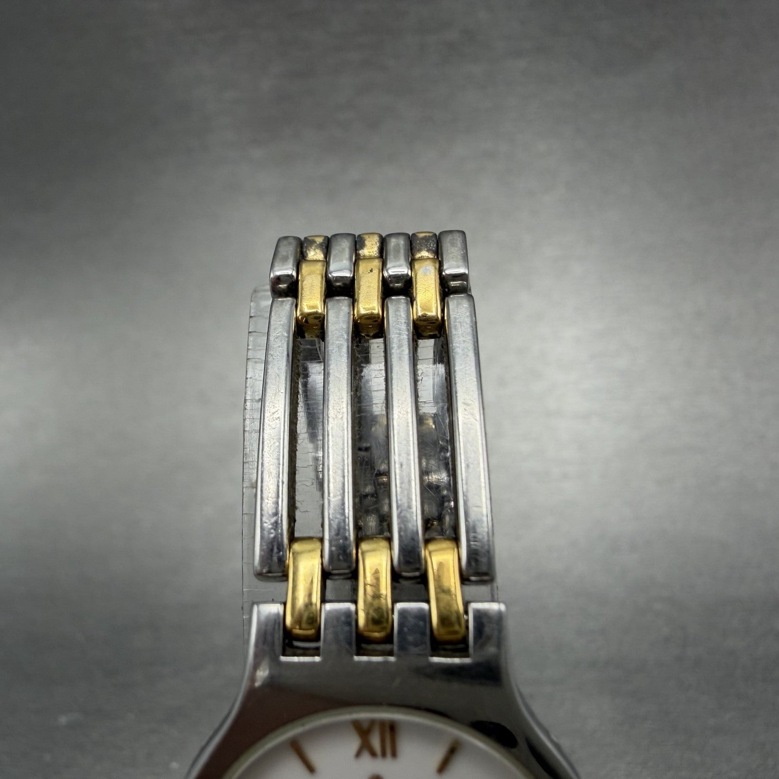 Movado Esperanza Watch Women 23mm White Dial Two Tone Round 84-25-811 New Batt4