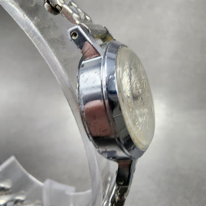 Oris Watch Women 21mm Cream Dial Silver Tone Round Manual Wind Runs VTG3