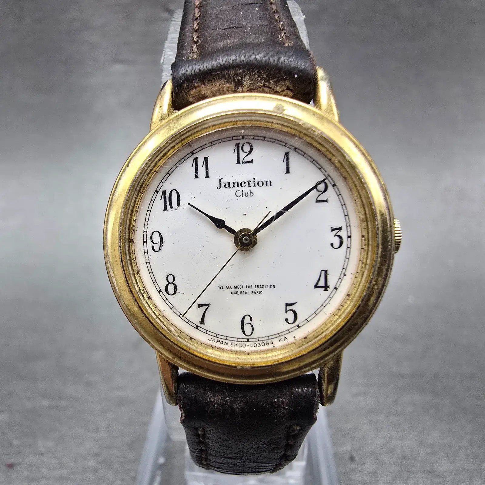 Citizen Vega Junction Watch Women 24mm White Dial Gold Tone 5K30-409418 New Batt0