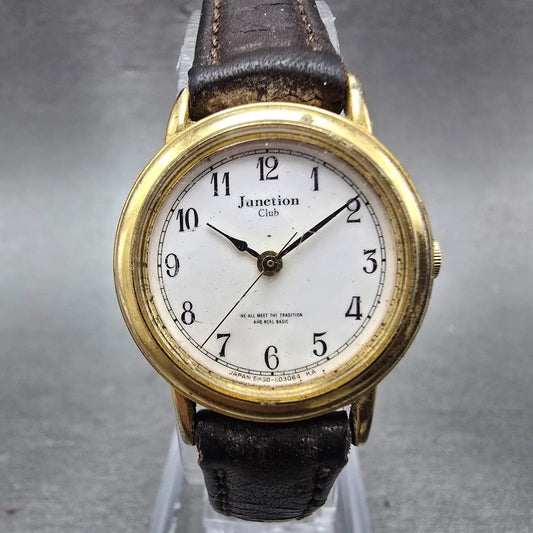 Citizen Vega Junction Watch Women 24mm White Dial Gold Tone 5K30-409418 New Batt0