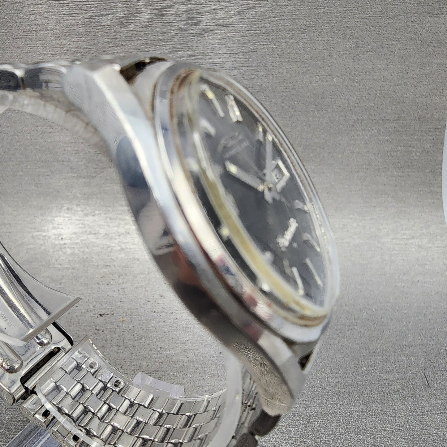 Seiko Presmatic Watch Men 37mm Black Dial Silver Tone Daydate 51069000 Runs3