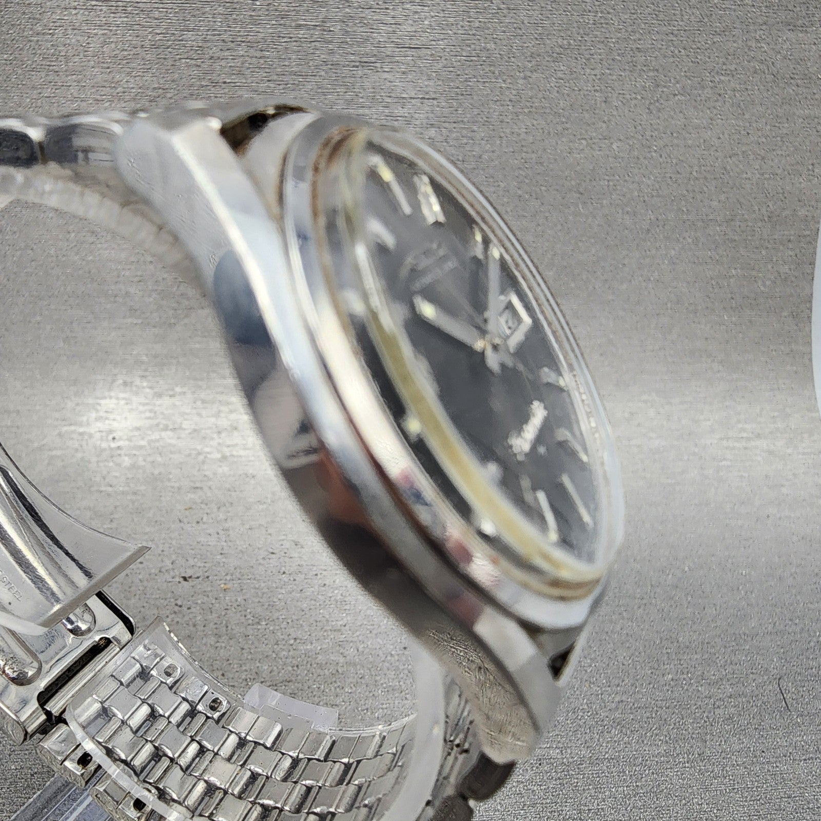 Seiko Presmatic Watch Men 37mm Black Dial Silver Tone Daydate 51069000 Runs3