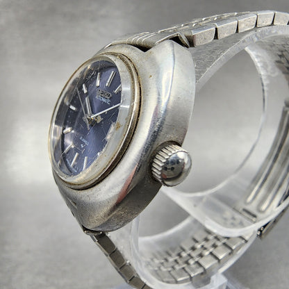 VTG Seiko Automatic Watch Women 27mm Blue Dial Steel Daydate 22057000 PARTS3