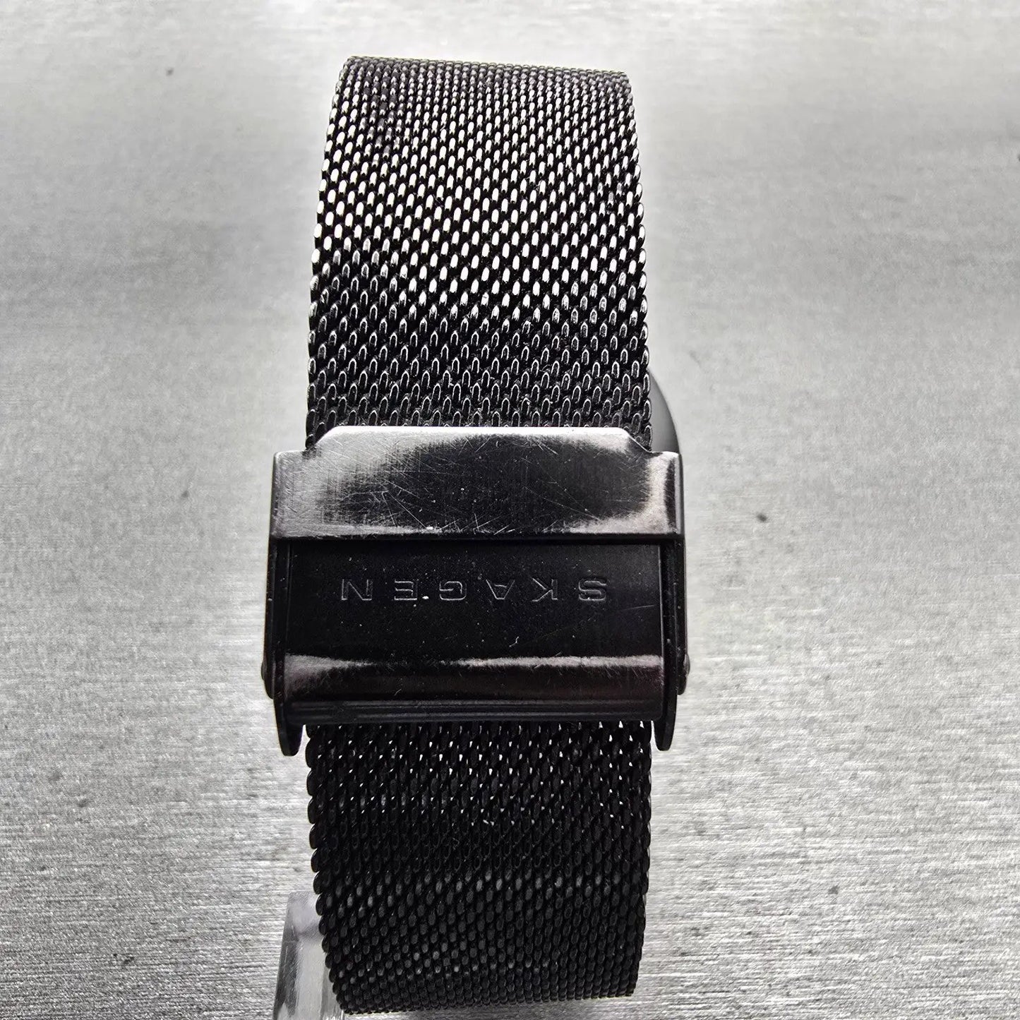 Skagen Watch Men 40mm Black Dial Black Tone Date Round SKW6053 New Battery7