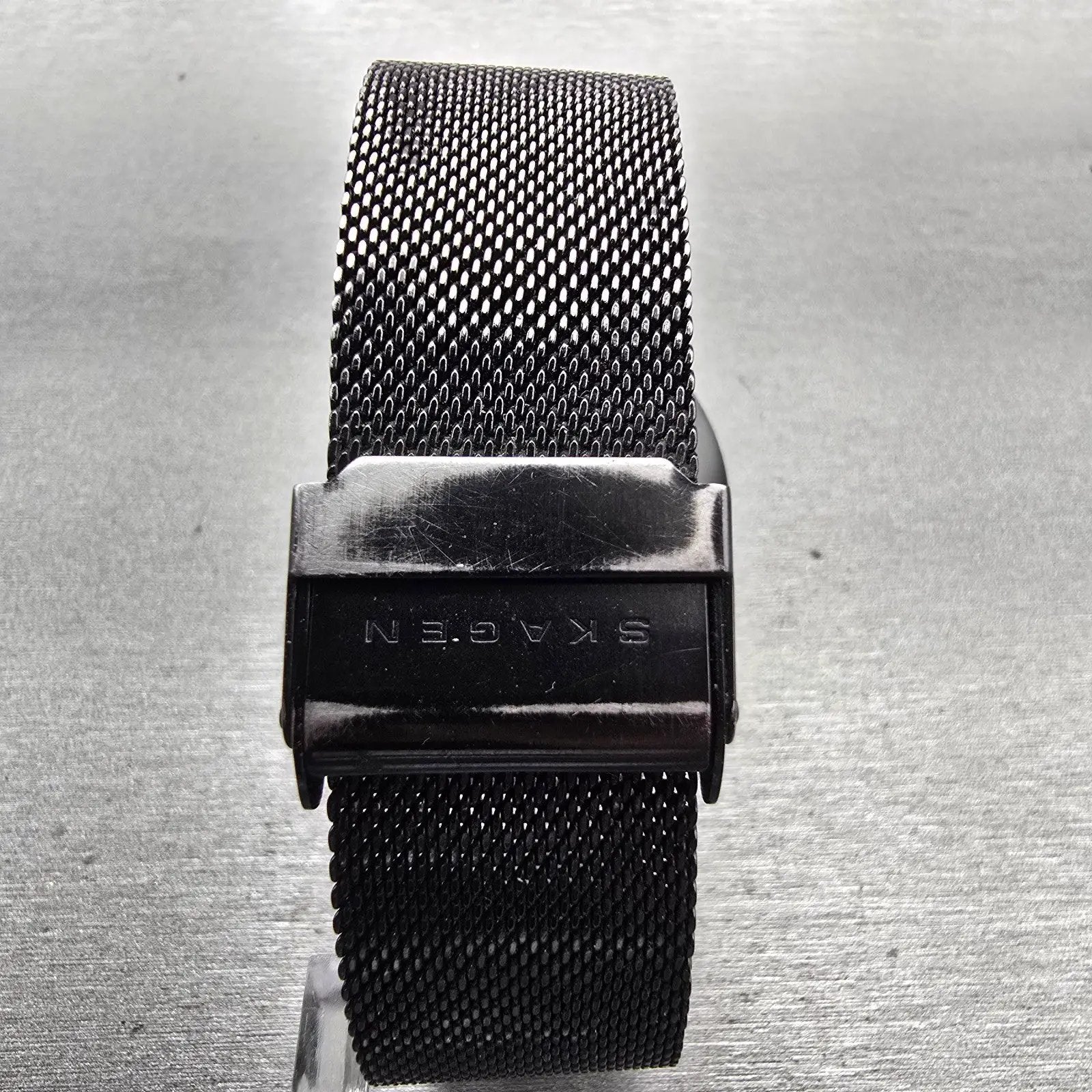 Skagen Watch Men 40mm Black Dial Black Tone Date Round SKW6053 New Battery7