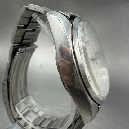 Seiko Automatic Watch Men 37mm White Dial Silver Tone DayDate 7009-8219 PARTS4