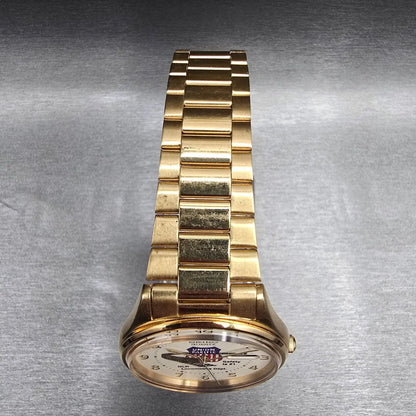 Seiko Union Pacific Watch Men 35mm Ivory Dial Gold Tone 5Y23-8049 New Battery4