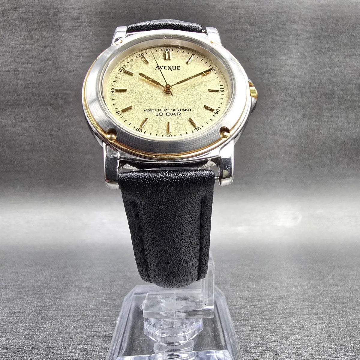 Seiko Avenue Watch Men 33mm Champagne Dial Two Tone Round 7N01-635A New Battery5