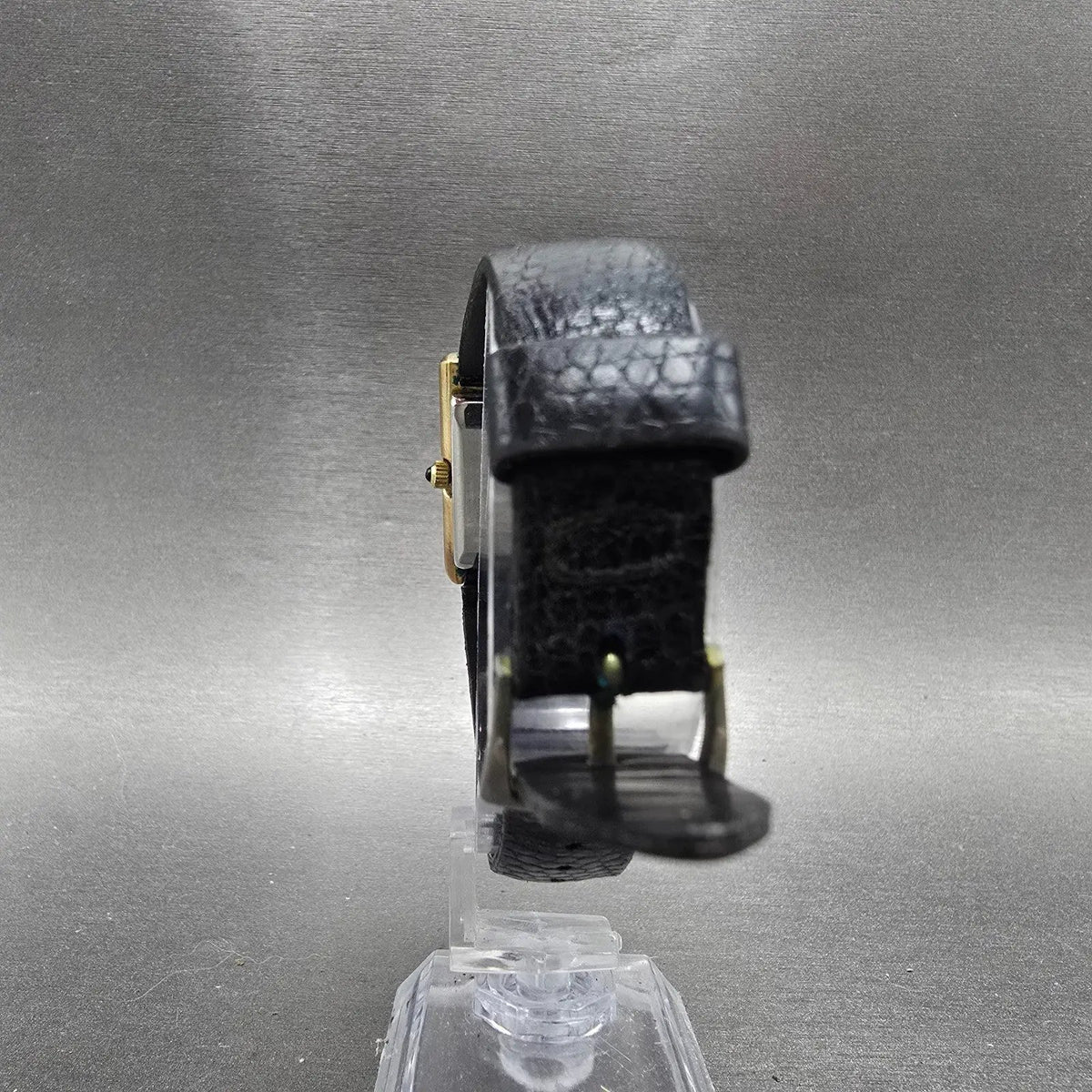 Jules Jurgensen Tank Watch Men 24mm White Dial Gold Tone Rectangle PARTS8