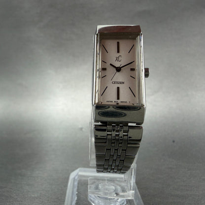 Citizen XC Tank Watch Women 15mm Silver Dial Silver Tone 5431-H23214 New Battery5
