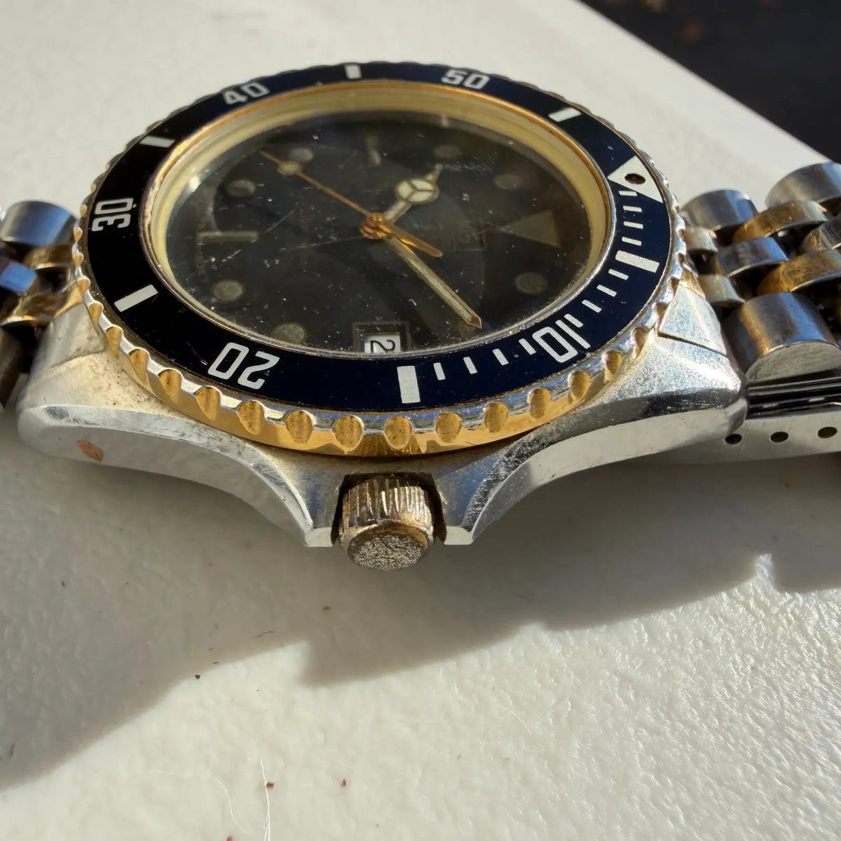 Tag Heuer Professional 200 Watch Men 38mm Black Dial Two Tone Date 980.020B PART6