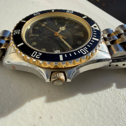 Tag Heuer Professional 200 Watch Men 38mm Black Dial Two Tone Date 980.020B PART6