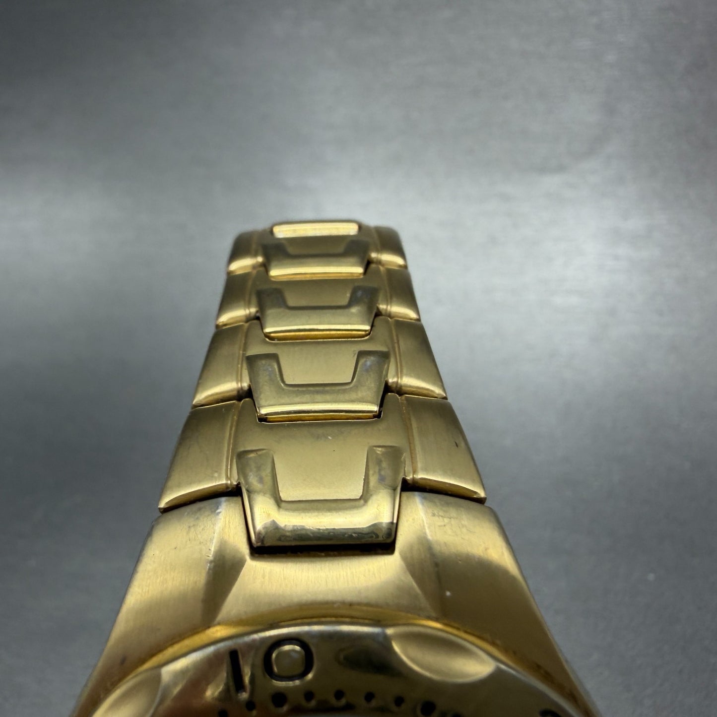 Fossil Dive Watch Men 40mm Black Dial Gold Tone Date Round AM-3542 New Battery4