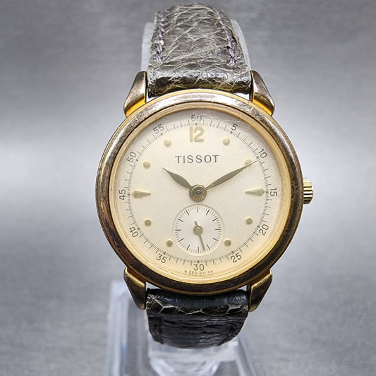 Tissot Watch Women 23mm Champange Dial Gold Tone Small Seconds New Battery0