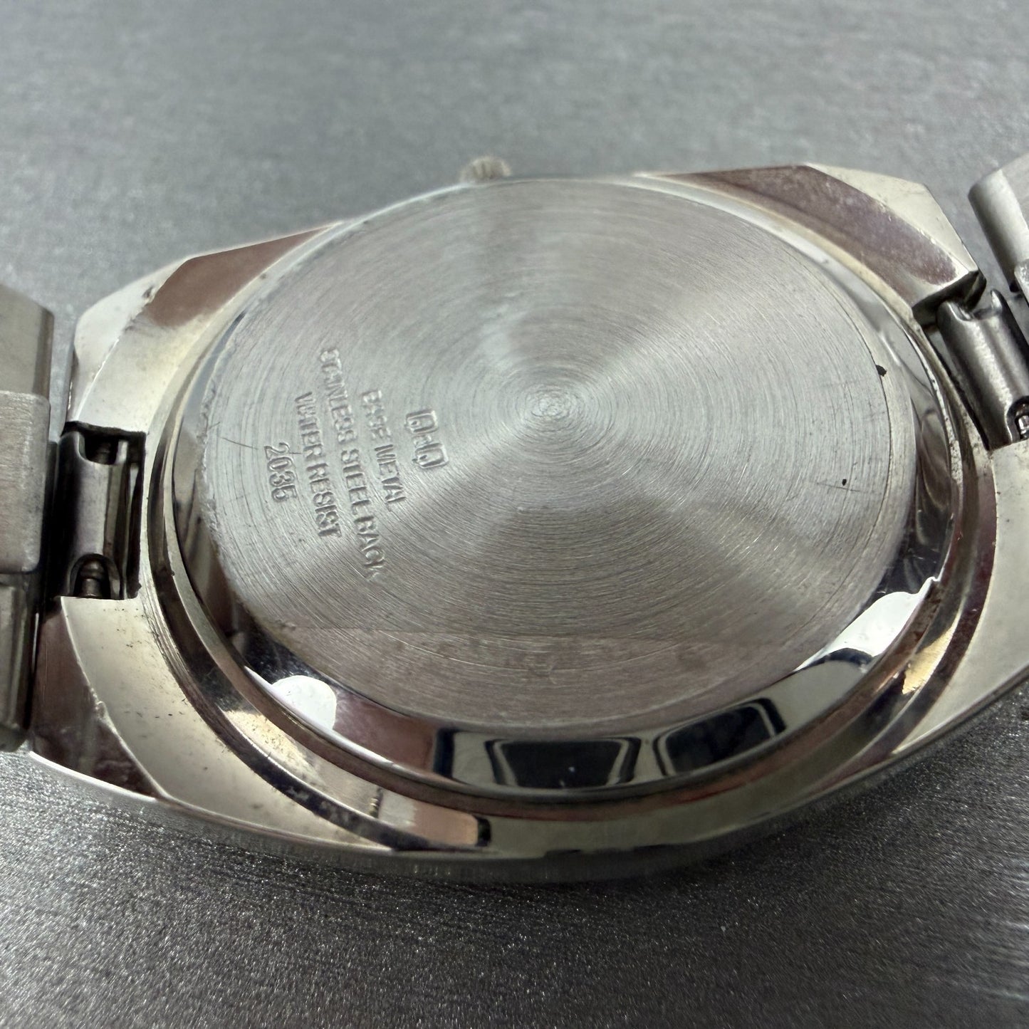 Citizen Q&Q Falcon Watch Men 34mm Blac dial Silver Tone Round New Battery9