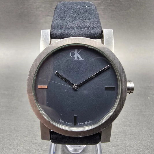Calvin Klein Watch Men 35mm Gray Dial Silver Tone Round K7111 PARTS0