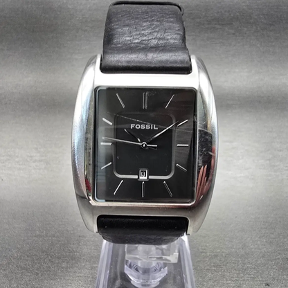 Fossil Arkitekt Watch Men 35mm Gray Dial Silver Tone Date FS-3042 New Battery0