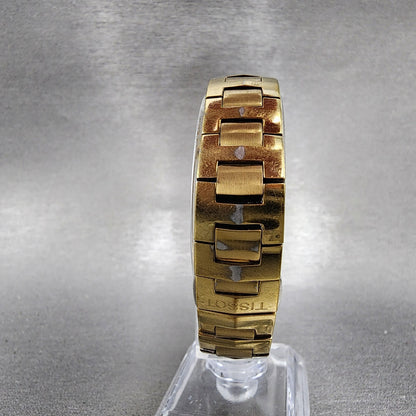 Tissot Watch Women 23mm Silver Dial Gold Tone Round L520 New Battery7