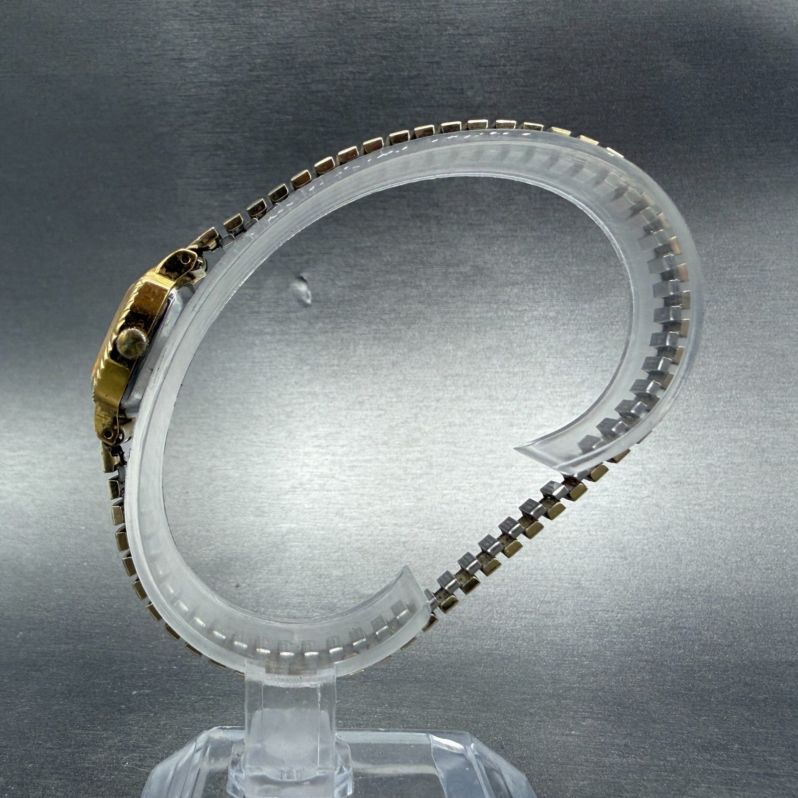Pulsar Watch Women 16mm Gold Dial Gold Tone Rectangle Y432-5350 new battery6