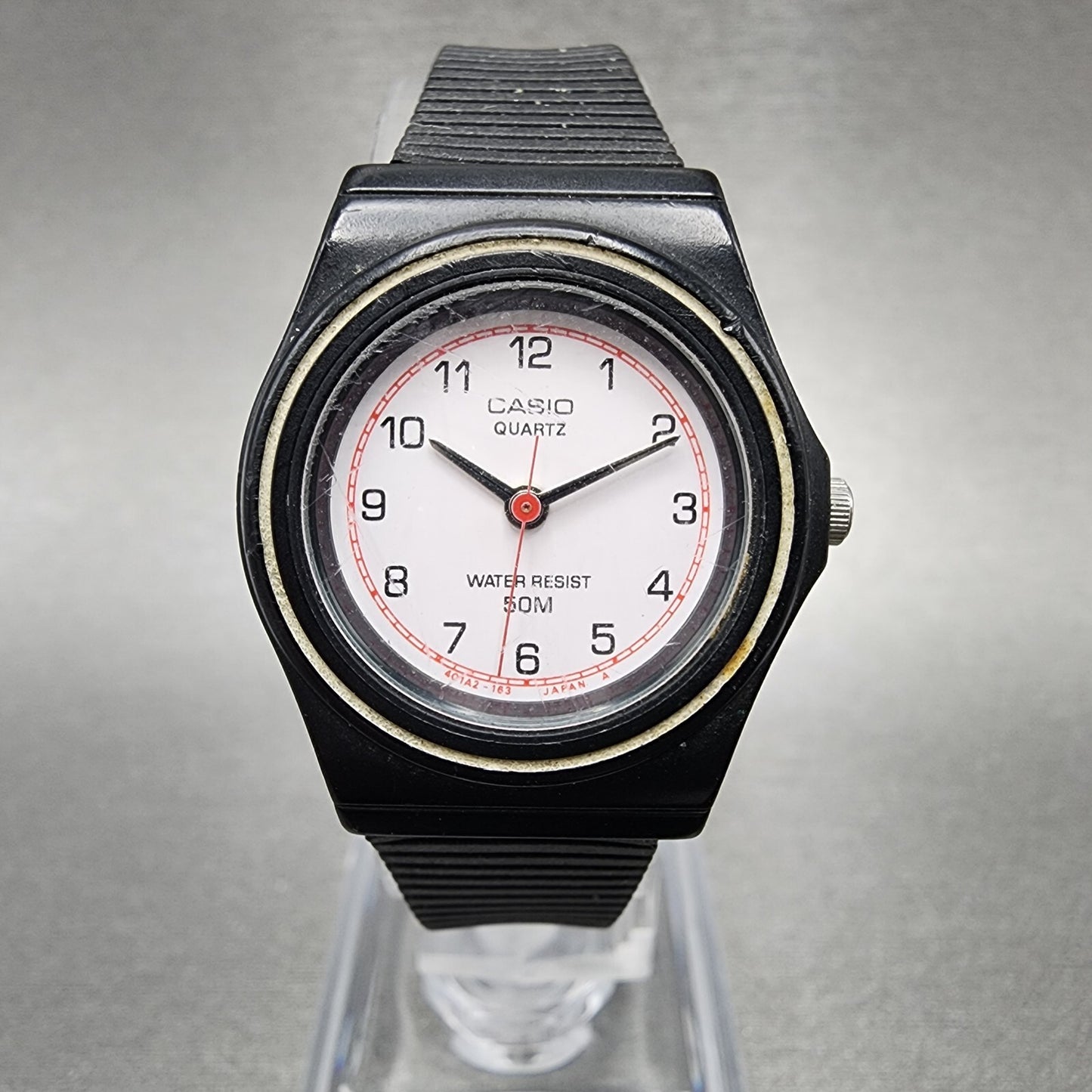 VTG Casio Watch Women 24mm White Dial Black Tone Round LQ-30W New Battery