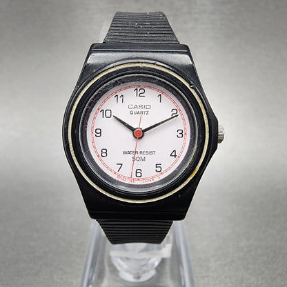 VTG Casio Watch Women 24mm White Dial Black Tone Round LQ-30W New Battery