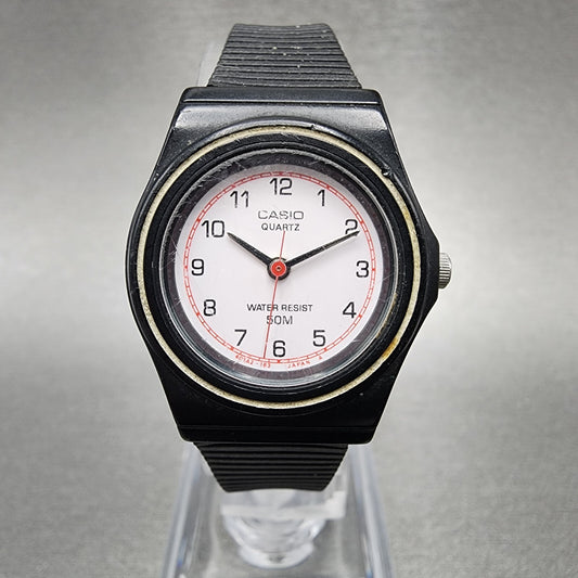 VTG Casio Watch Women 24mm White Dial Black Tone Round LQ-30W New Battery