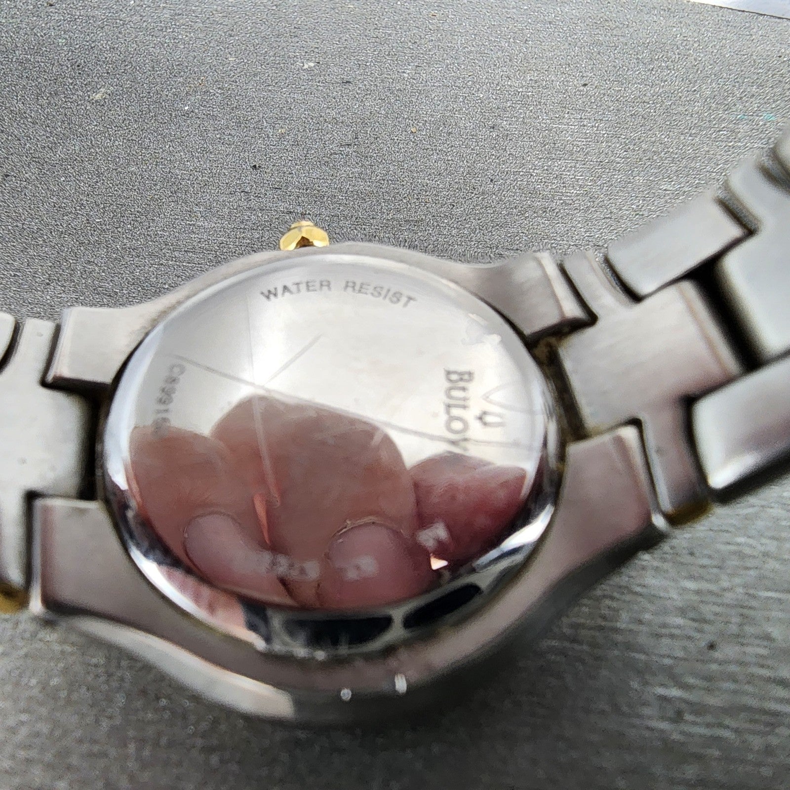 Bulova Watch Women 26mm White Dial Two Tone Date Round Diamond 98R70 New Battery9