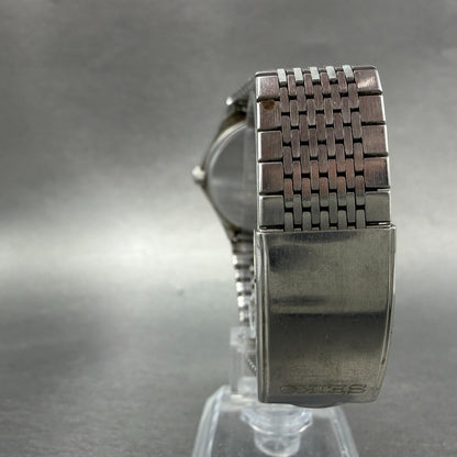 Seiko Spirit Watch Men 35mm Silver Dial Silver Tone Daydate 7N93-7000 New Batt7