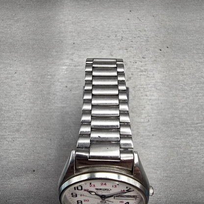 Seiko SQ Railroad Approved Watch Men 34mm White Dial Daydate 8223-8049 New Batt4