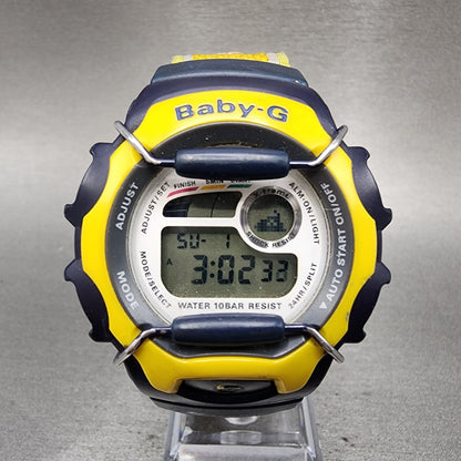 Casio baby G Watch Women 41mm Digital White Dial Blue Case Round BGX141 New Batt0