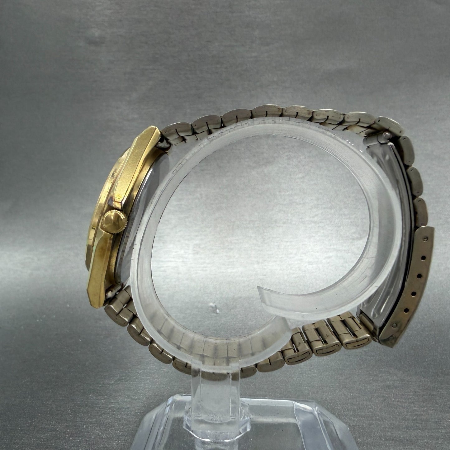 Seiko Spirit Watch Men 35mm Champagne Dial Gold Tone READ!!! Daydate New Battery6