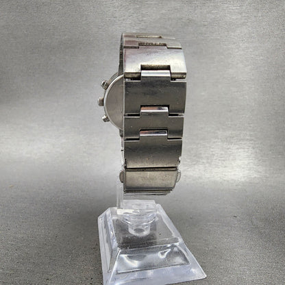 Citizen XC Chronograph Watch Women 34mm Silver Dial Silver Tone Date New Battery7