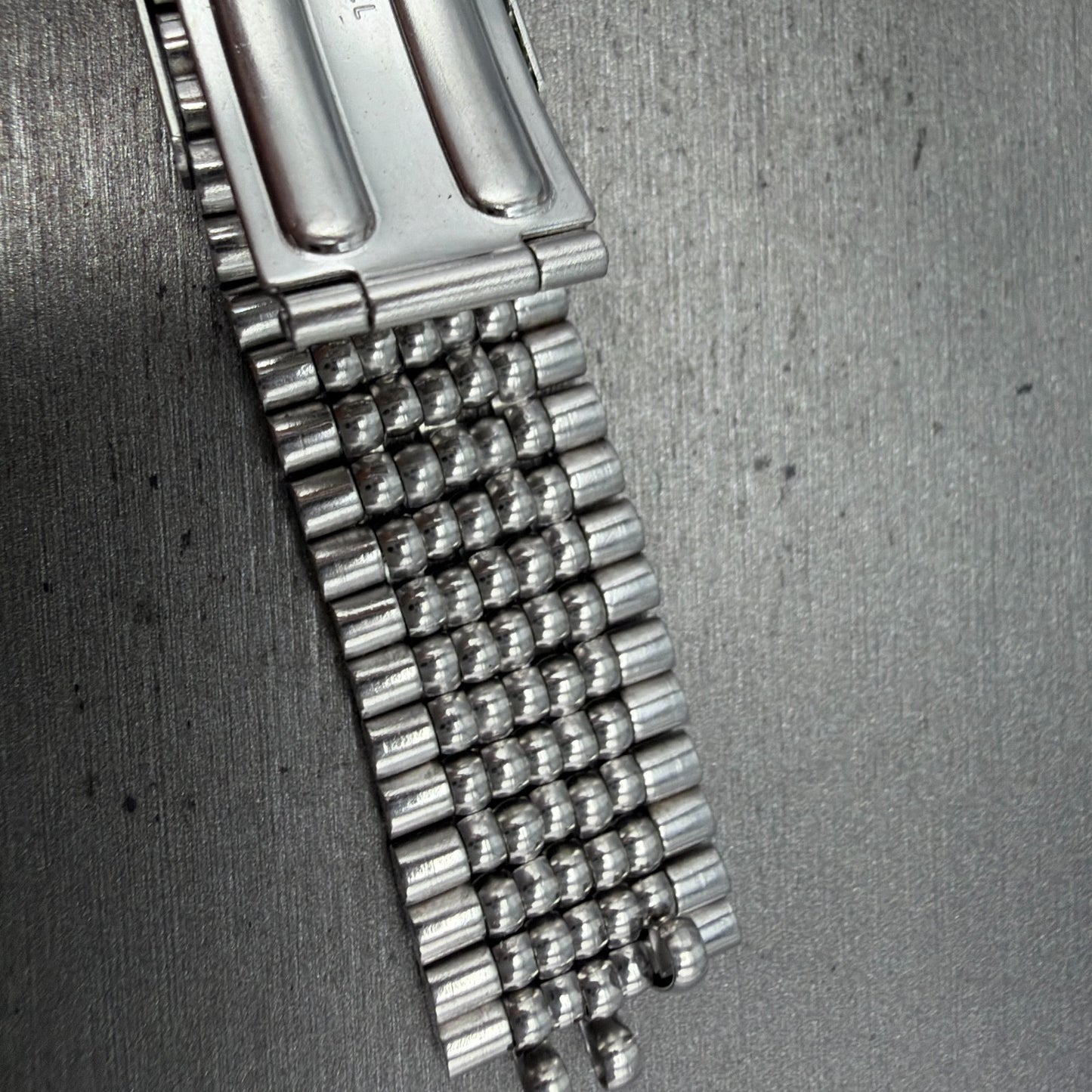 Seiko Beads Of Rice Bracelet 18mm Stainless Steel Japan Vintage NO ENDLINKS9