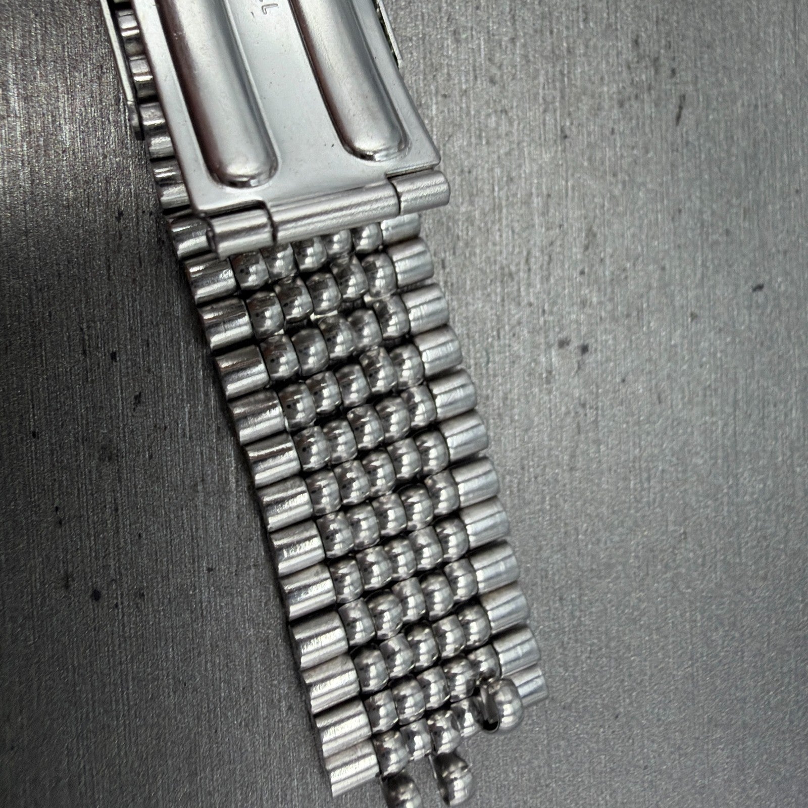 Seiko Beads Of Rice Bracelet 18mm Stainless Steel Japan Vintage NO ENDLINKS9
