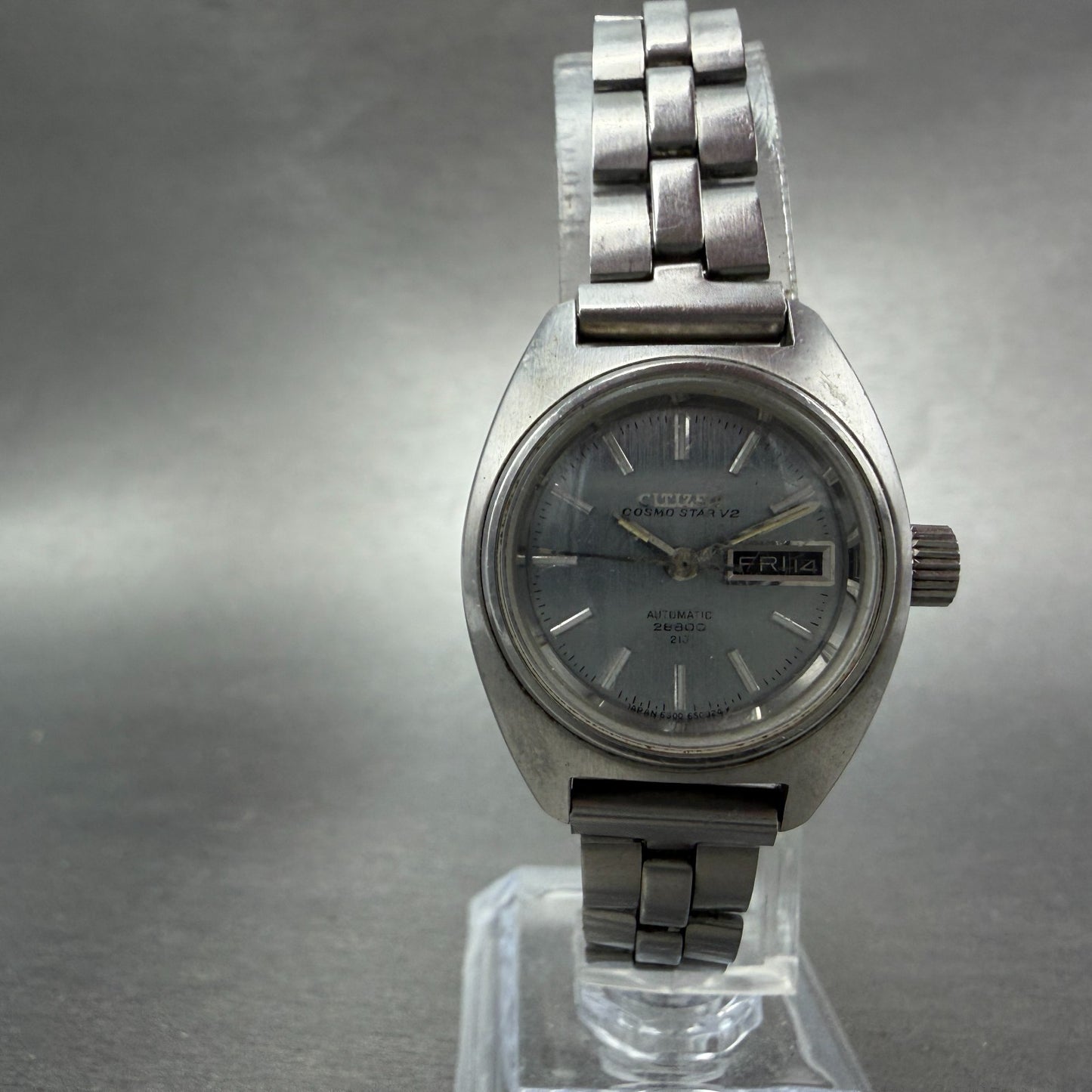 Citizen Cosmo Star V2 Watch Women 25mm Silver Dial Steel Daydate 4-660439 Runs5
