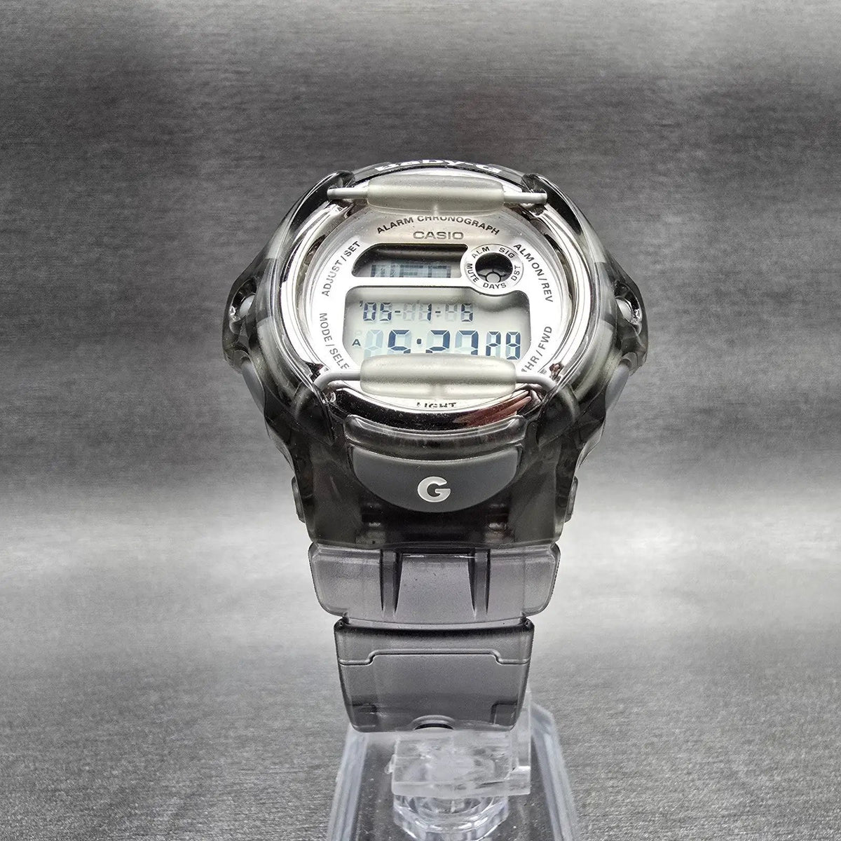 Casio Baby-G BG-169R Watch Women 42mm Silver Gray Chrono Alarm Round New Battery5