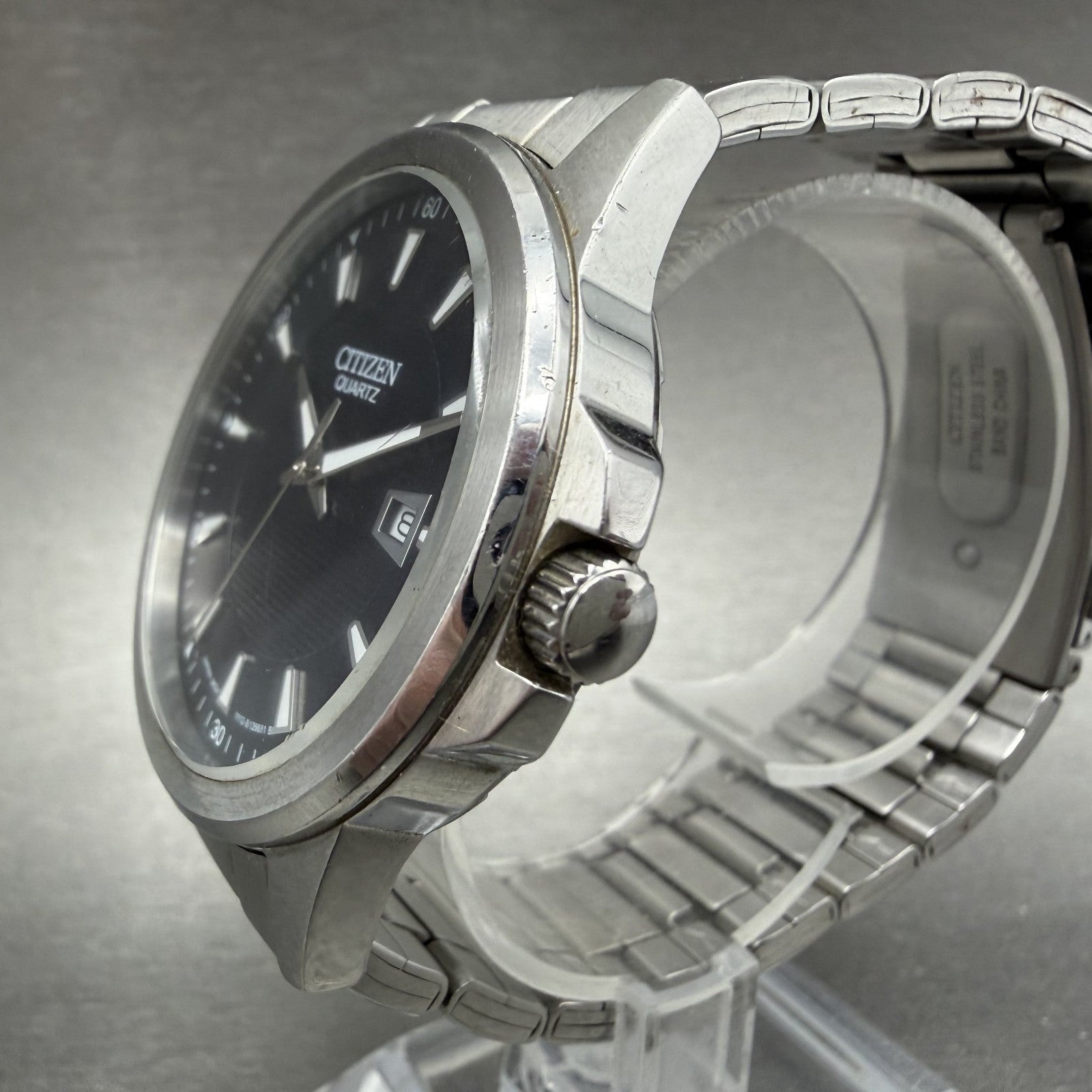 Citizen Watch Men 40mm Blue Dial Silver Tone Date Round 1112-S088216 New Batt2